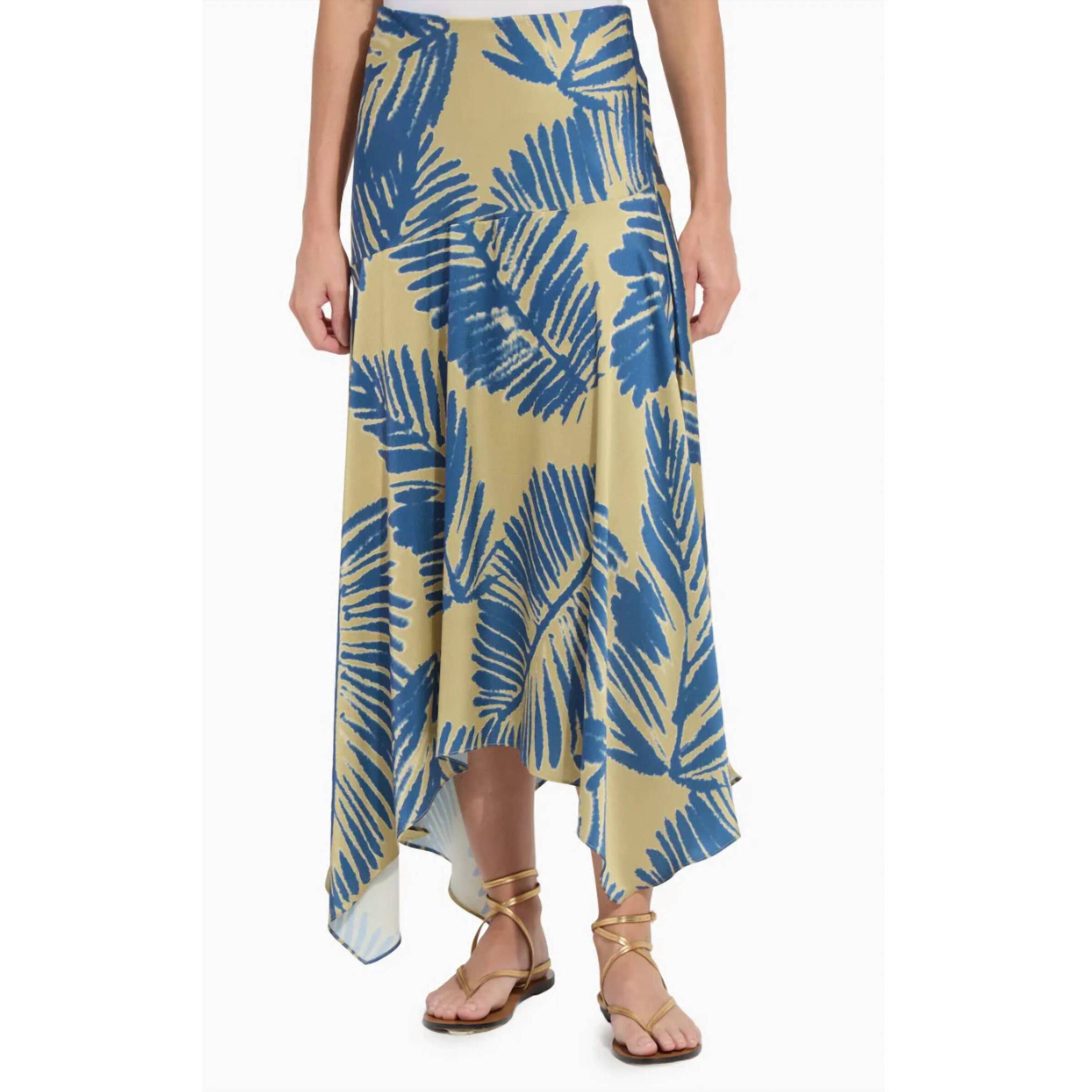 New Lysse Handkerchief Printed Skirt In Sicilian Palm